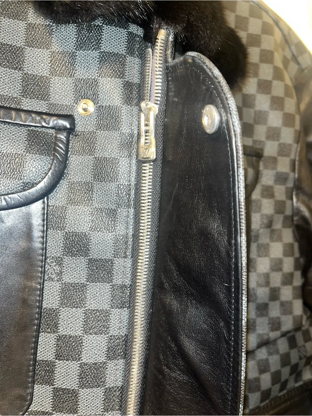 Men's Dark Black Custom Louis Vuitton Trench Coat